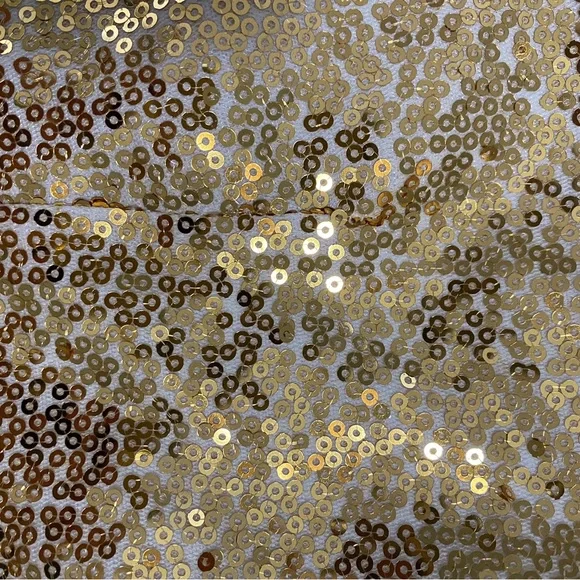 Gold Sequined Women's Pantsuit Jacket Pants Size Large NWT Fully Lined - Picture 8 of 16